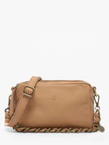 Cross Body Tas Vintage Leder Mila louise Beige vintage 23673C1